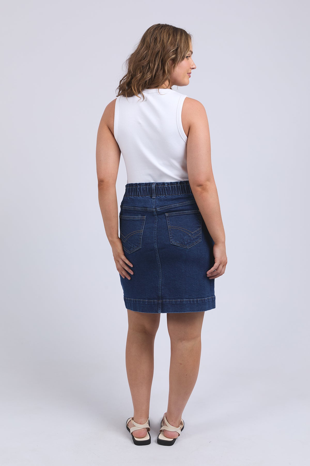 Lennox Denim Skirt Dark Blue Wash