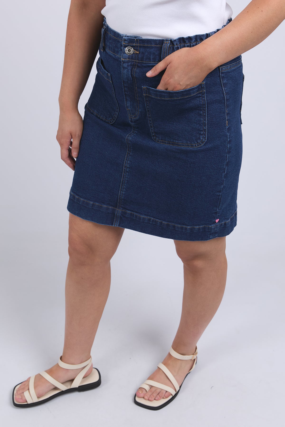 Lennox Denim Skirt Dark Blue Wash