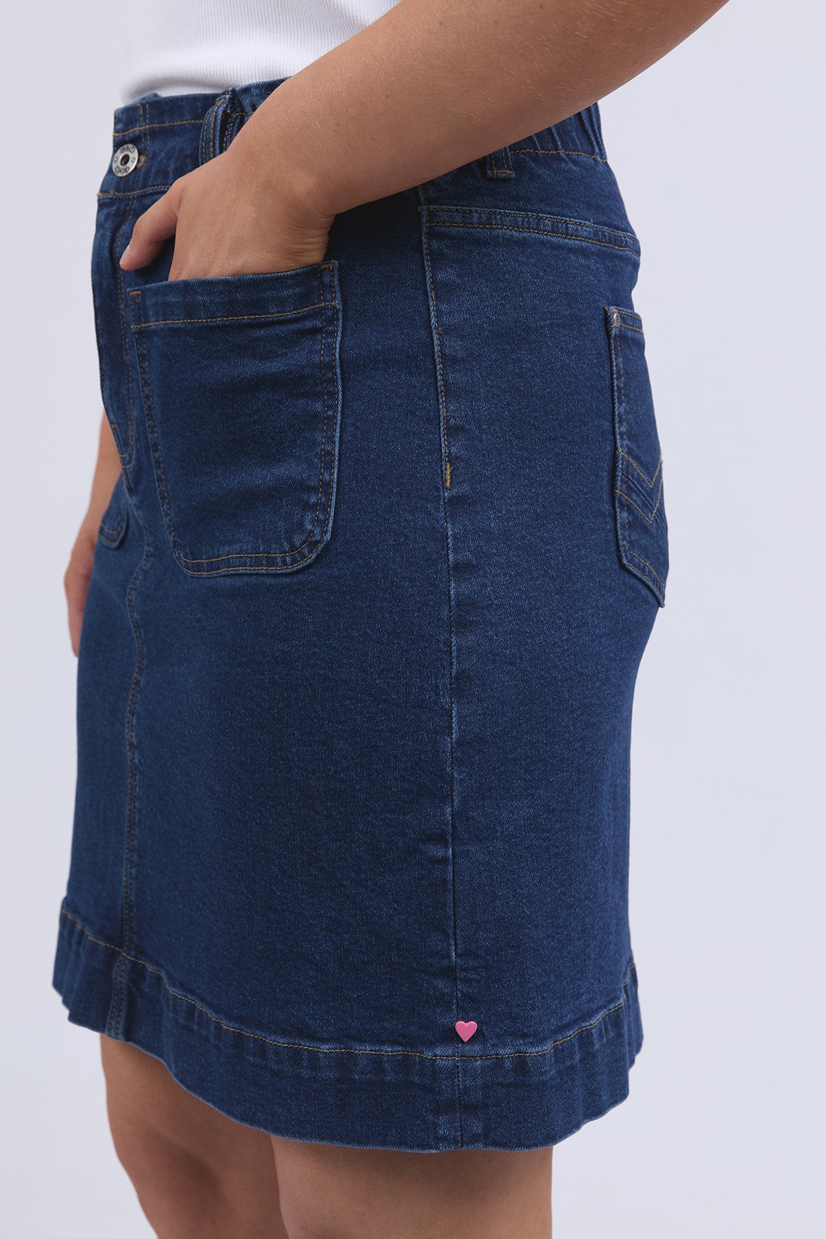 Lennox Denim Skirt Dark Blue Wash