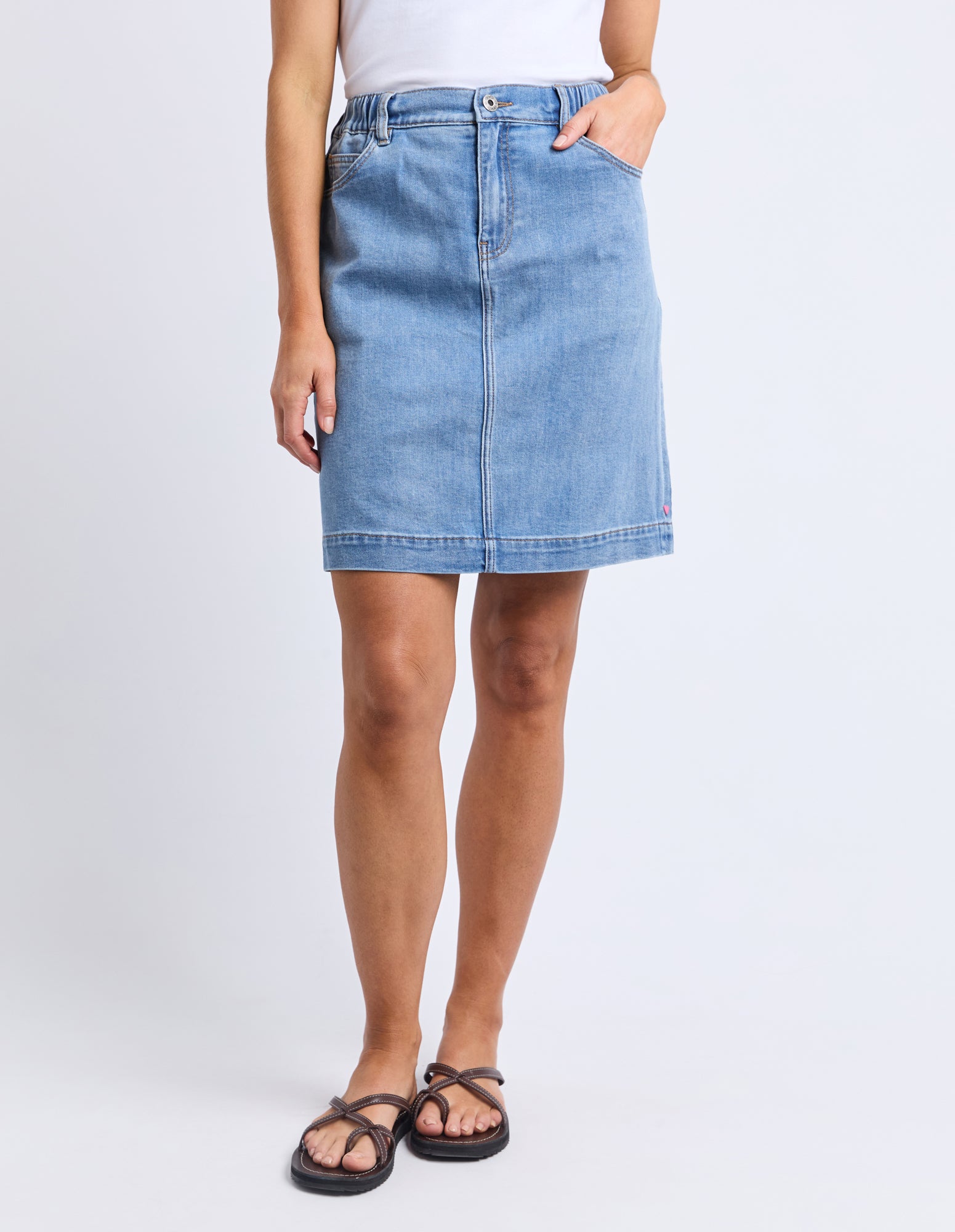 Birdie Denim Skirt Light Blue Wash – Elm Lifestyle
