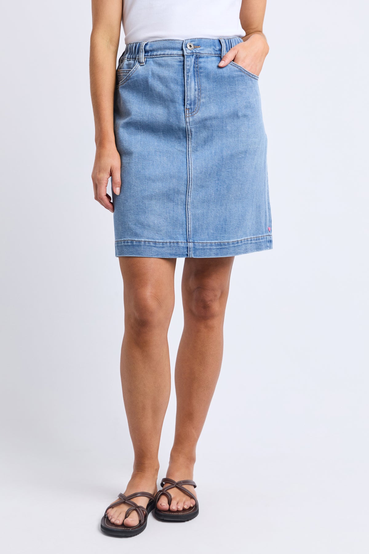 Birdie Denim Skirt Light Blue Wash