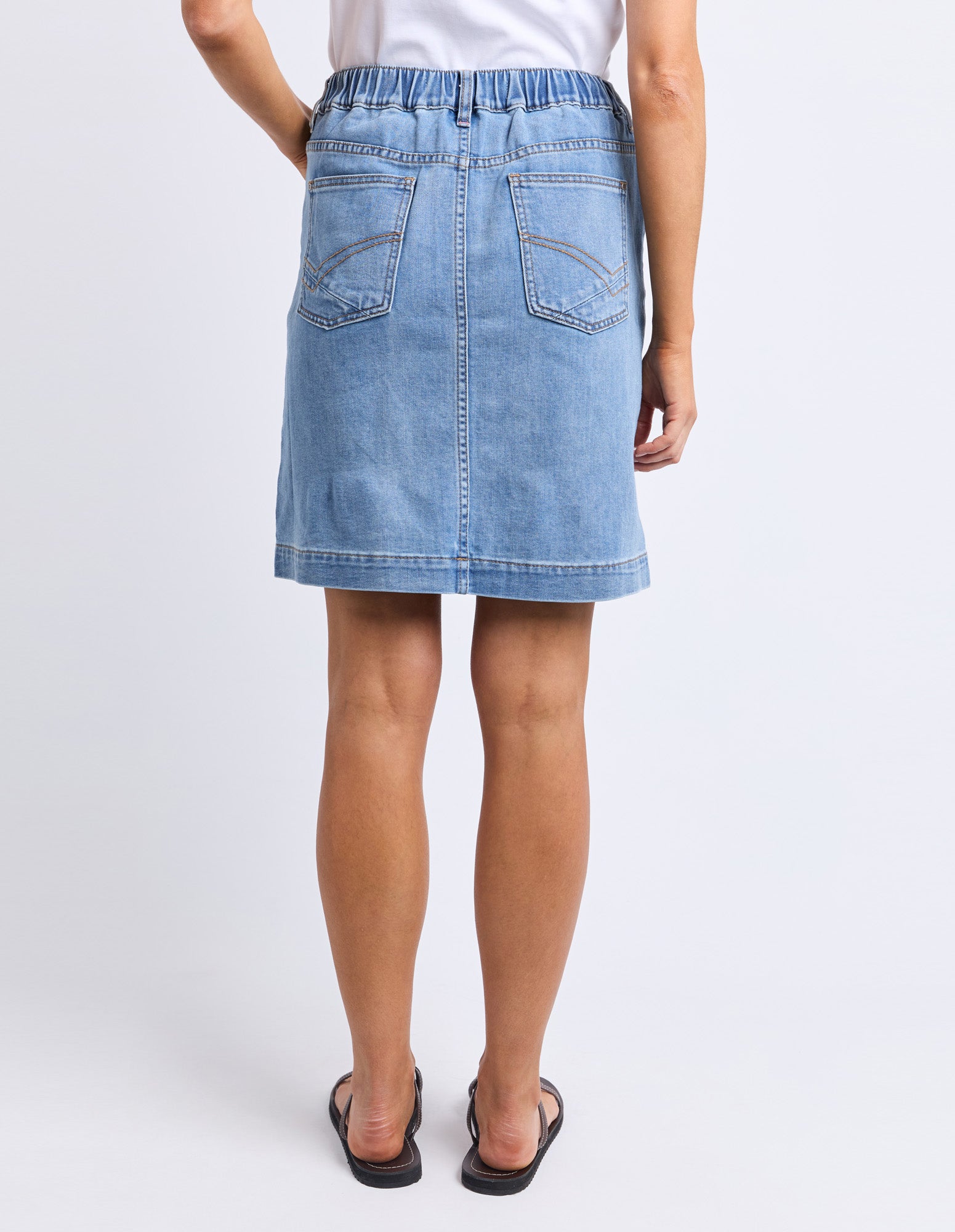 Birdie Denim Skirt Light Blue Wash