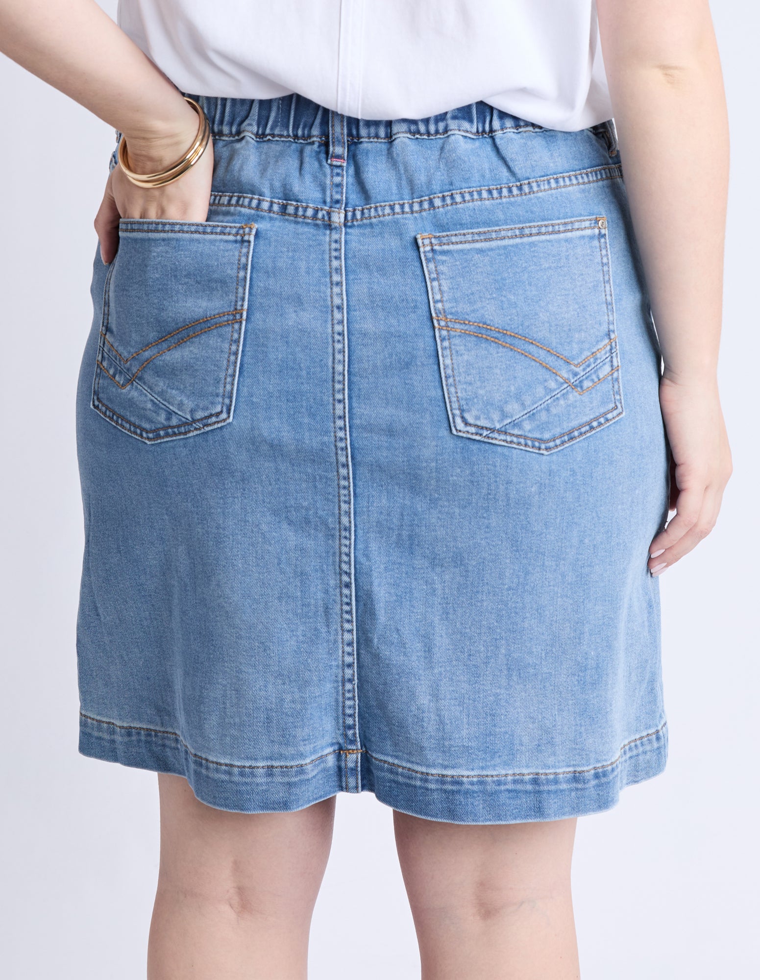 Birdie Denim Skirt Light Blue Wash