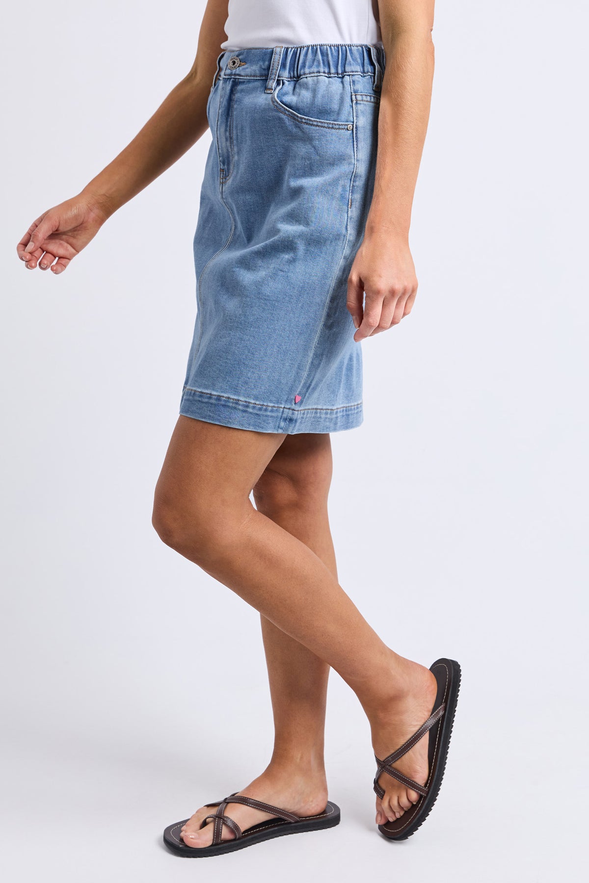 Birdie Denim Skirt Light Blue Wash