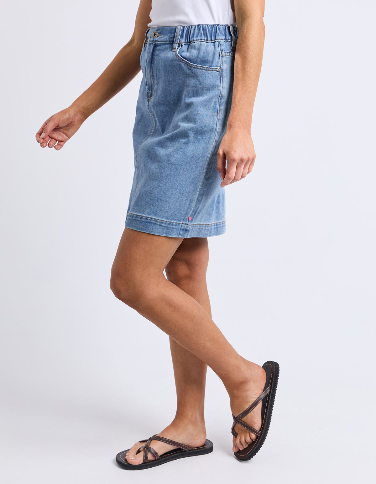 Birdie Denim Skirt Light Blue Wash