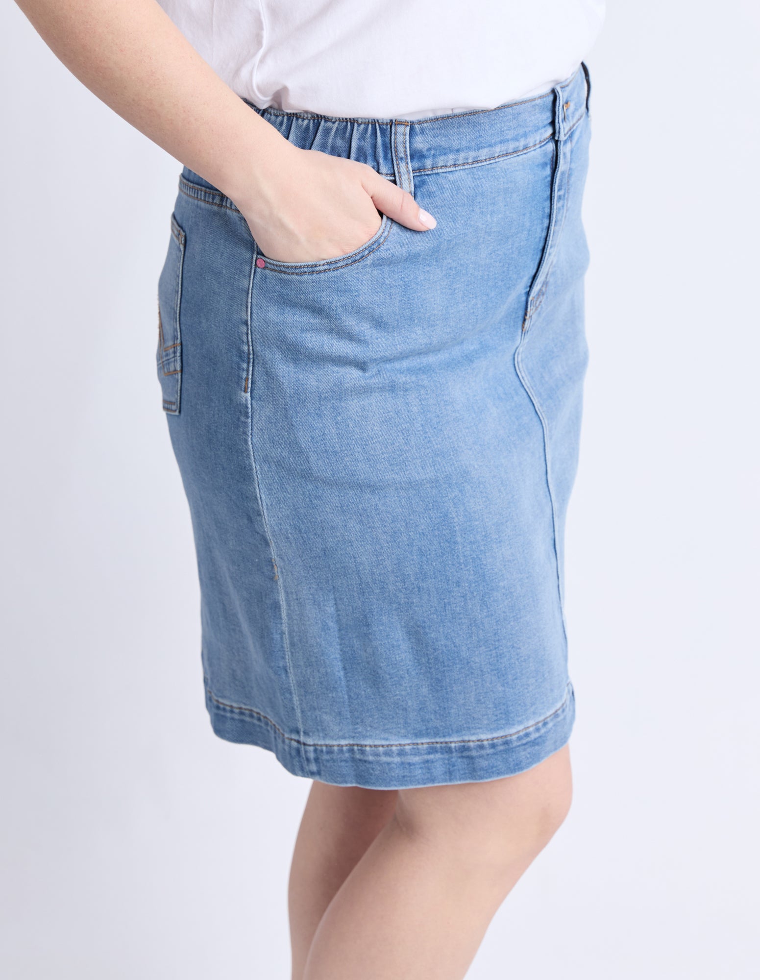 Birdie Denim Skirt Light Blue Wash