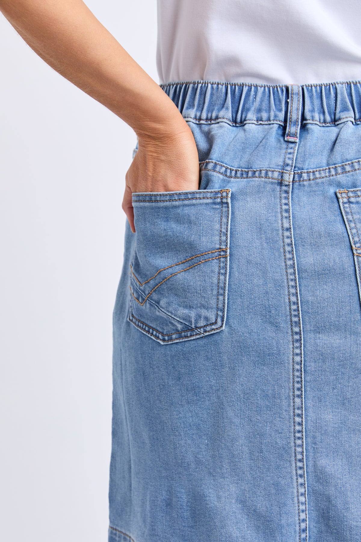 Birdie Denim Skirt Light Blue Wash