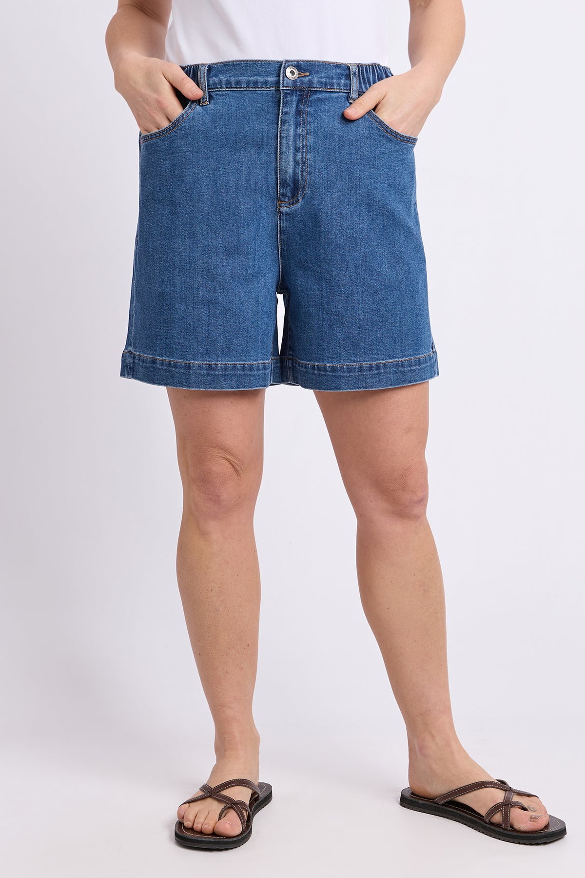 Birdie Denim Short Mid Blue Wash