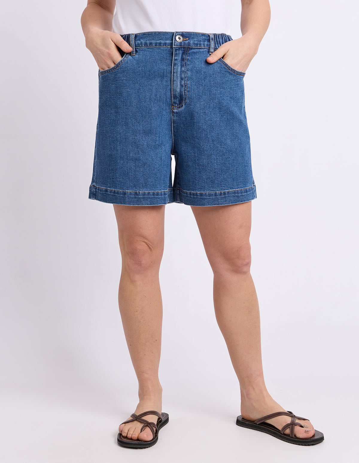 Birdie Denim Short Mid Blue Wash