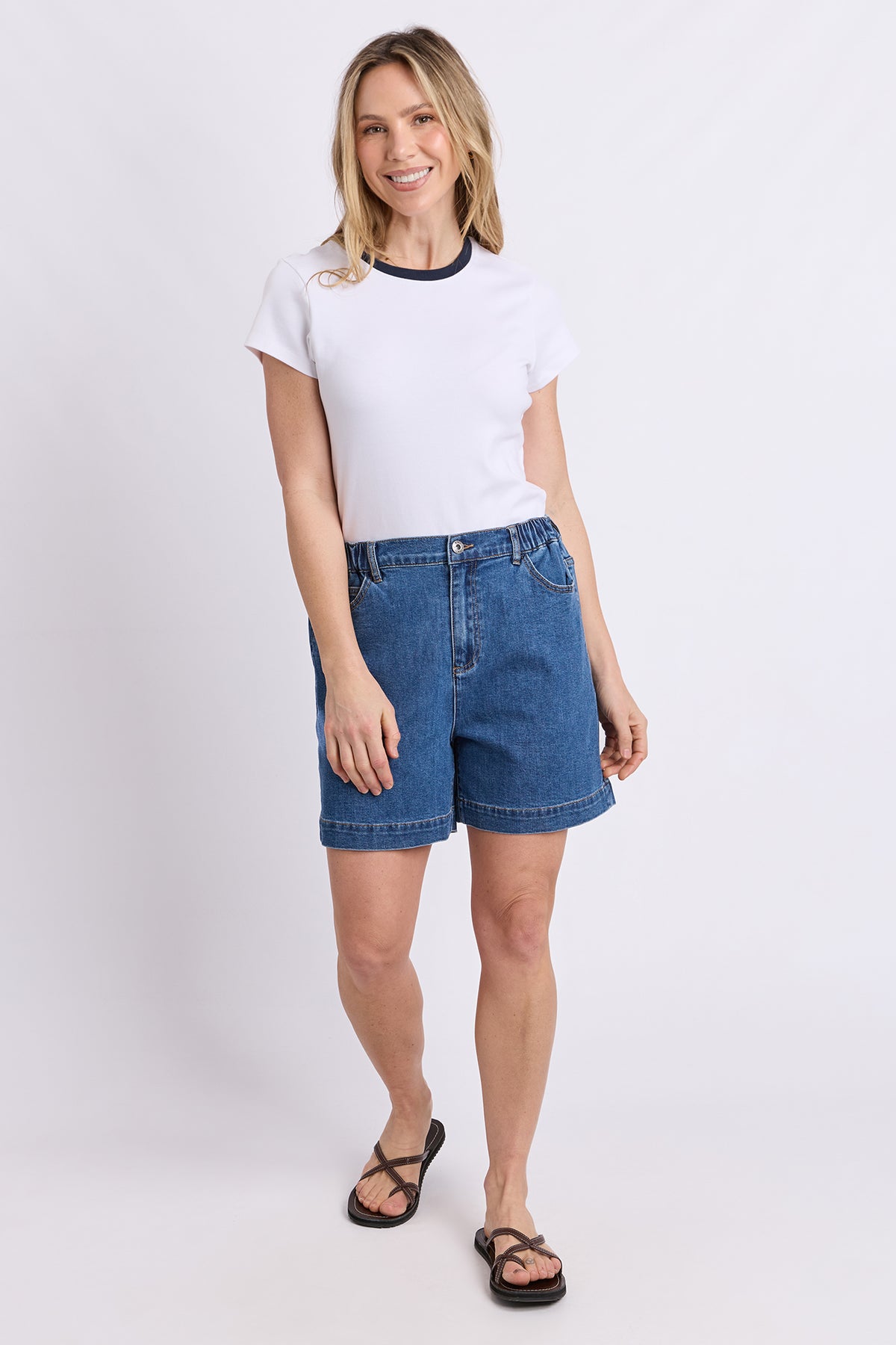 Birdie Denim Short Mid Blue Wash