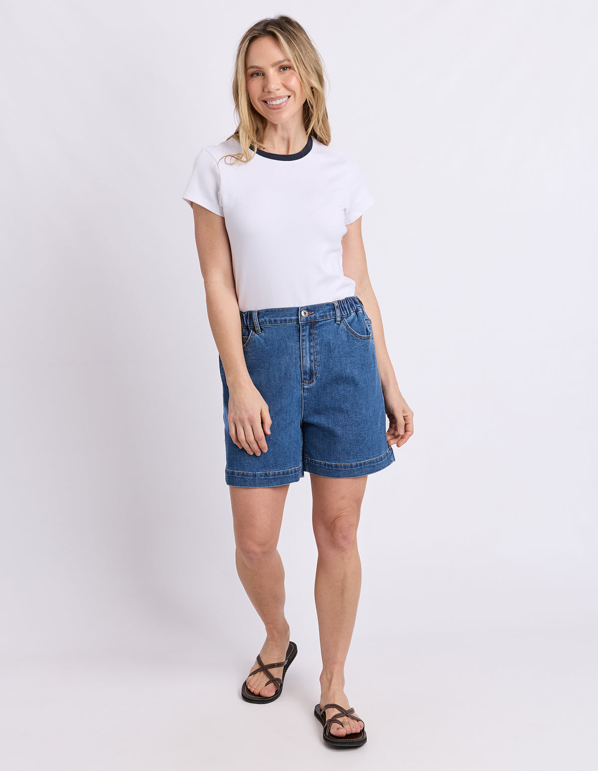 Birdie Denim Short Mid Blue Wash