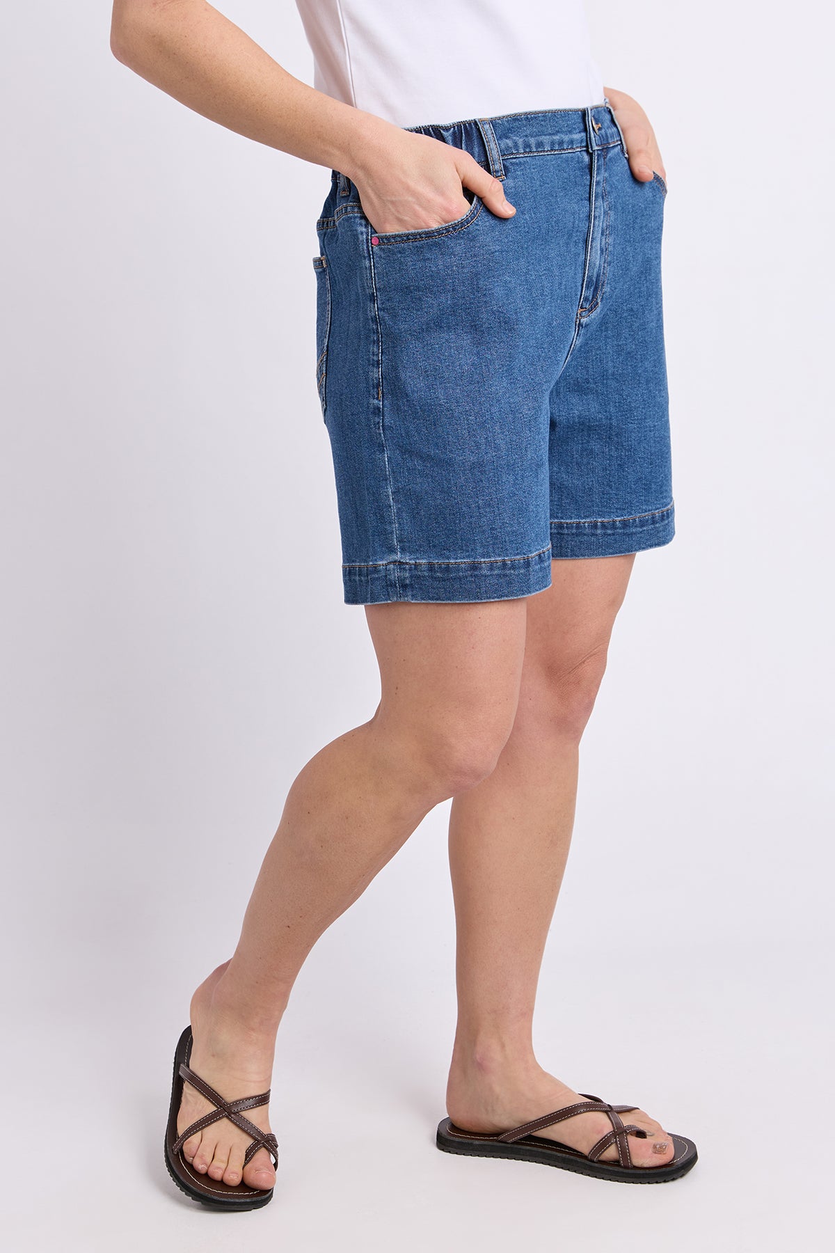 Birdie Denim Short Mid Blue Wash
