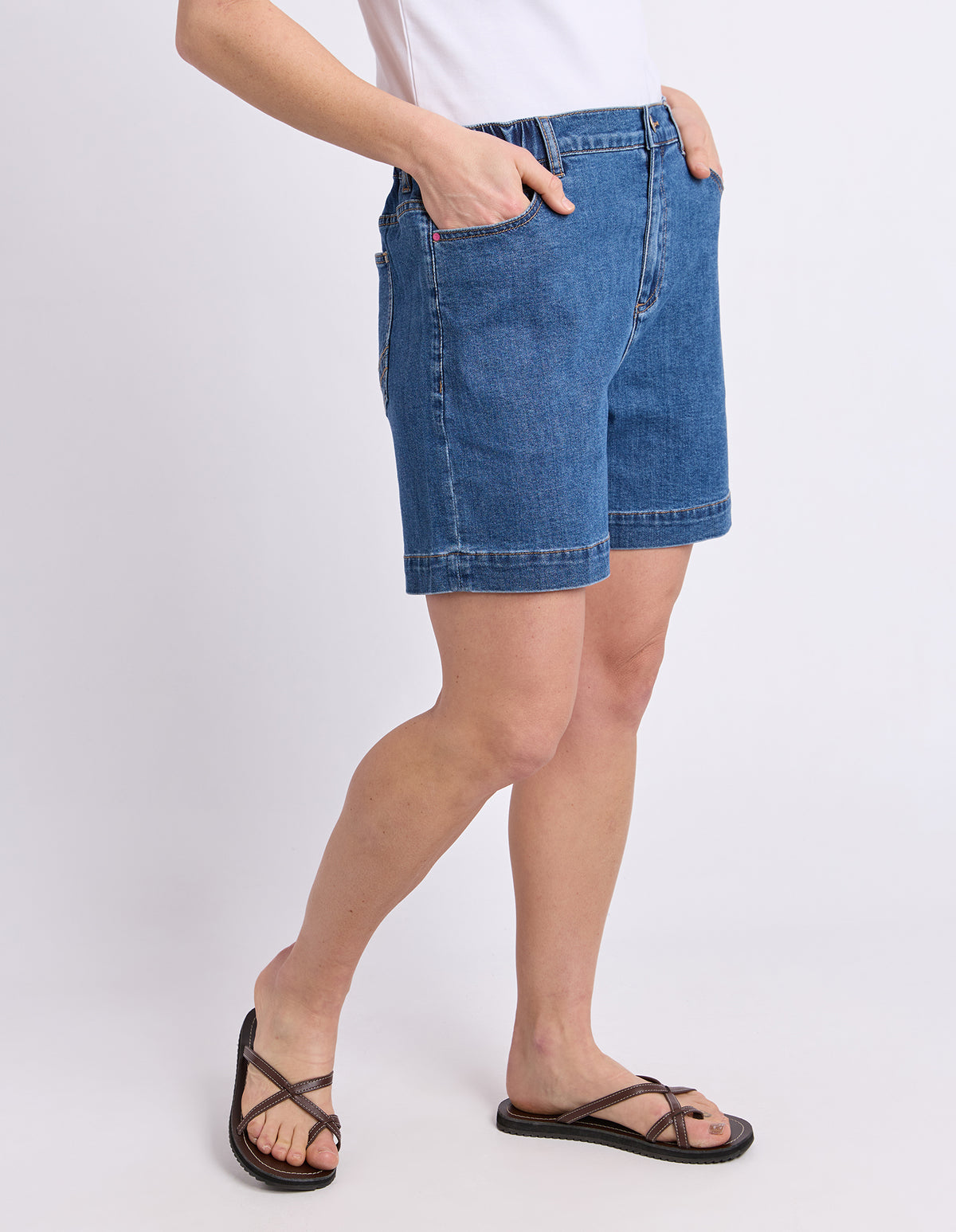 Birdie Denim Short Mid Blue Wash