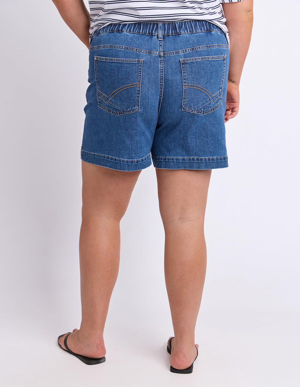 Birdie Denim Short Mid Blue Wash