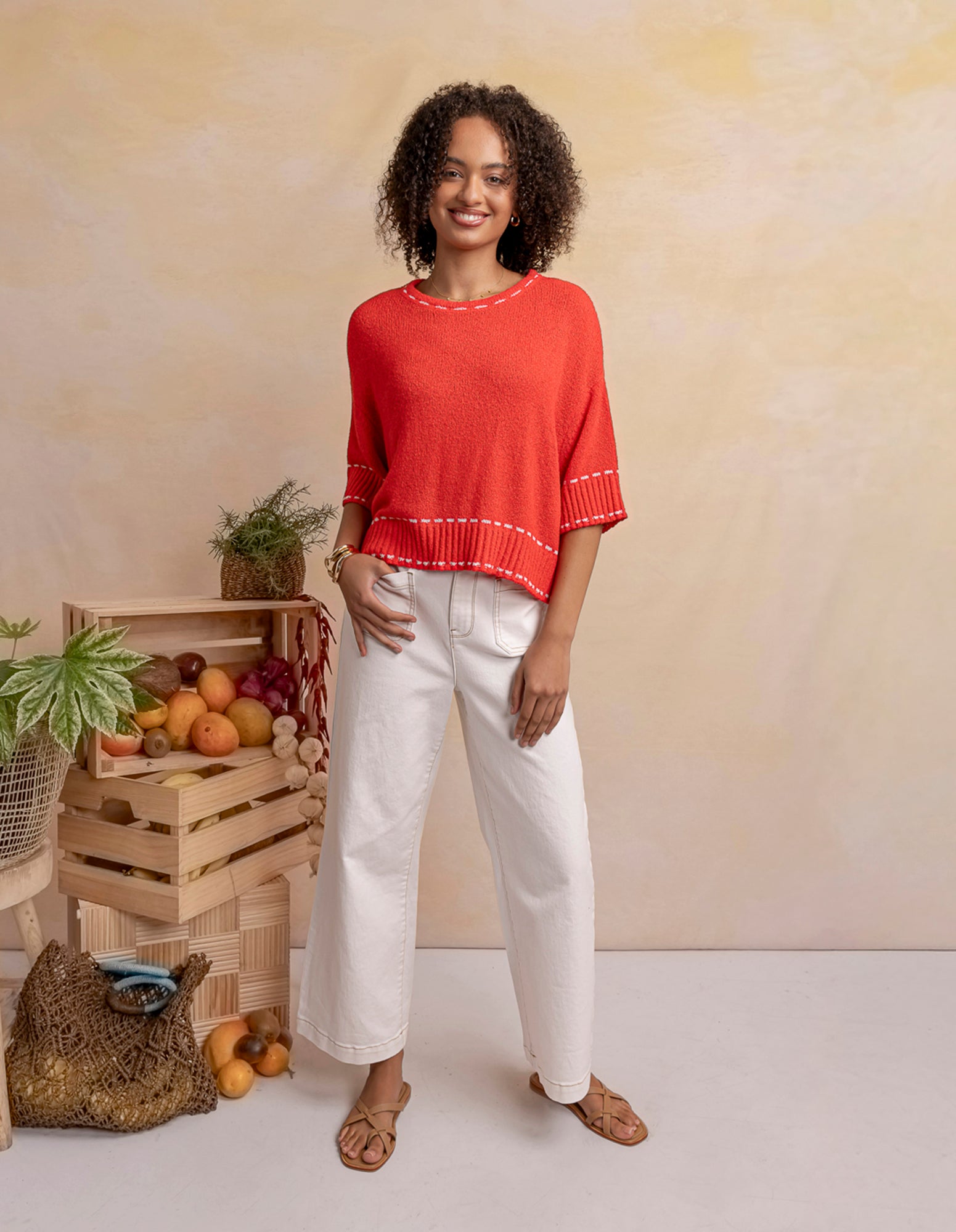 Alyssa Front Pocket Jean Vintage White