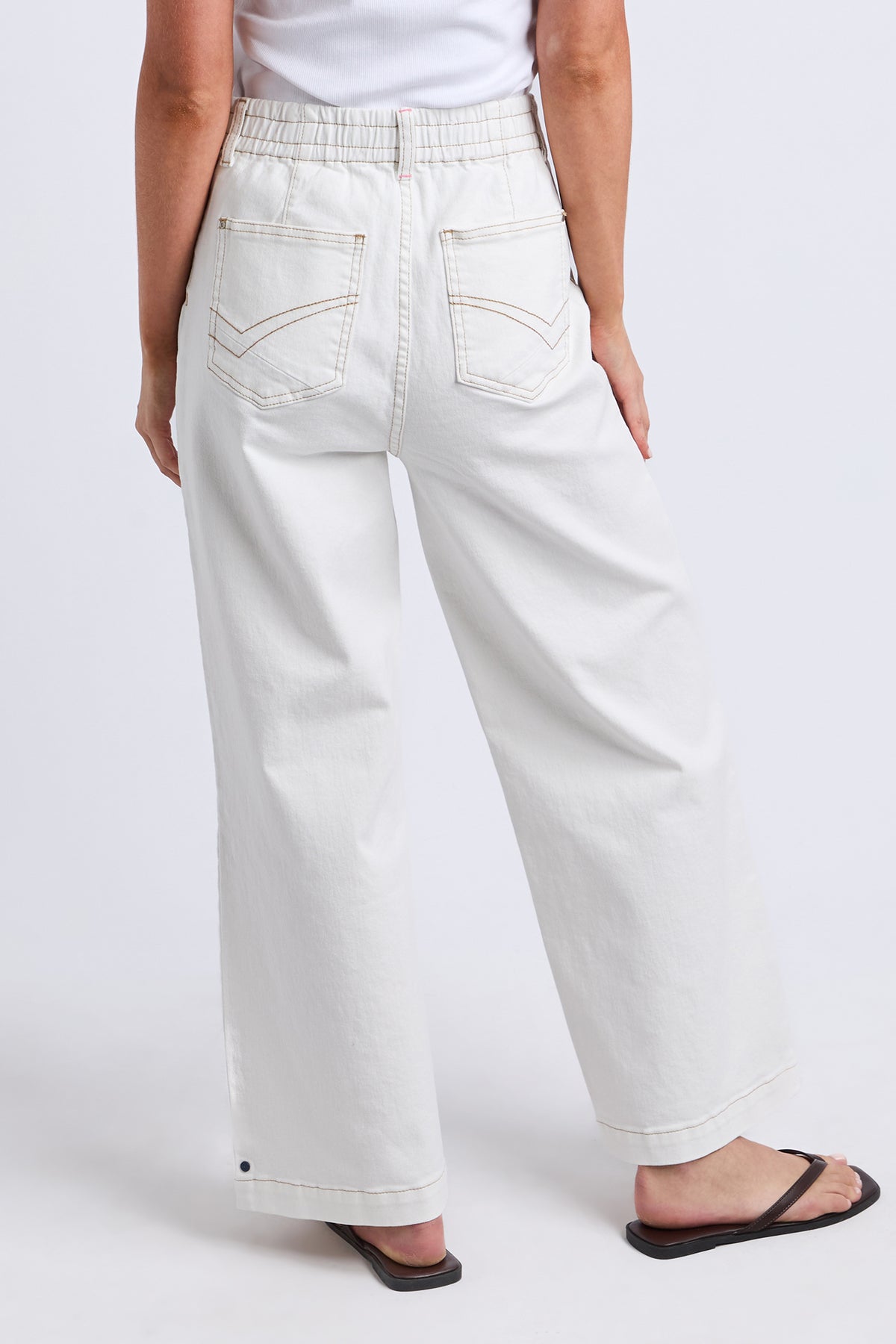 Alyssa Front Pocket Jean Vintage White