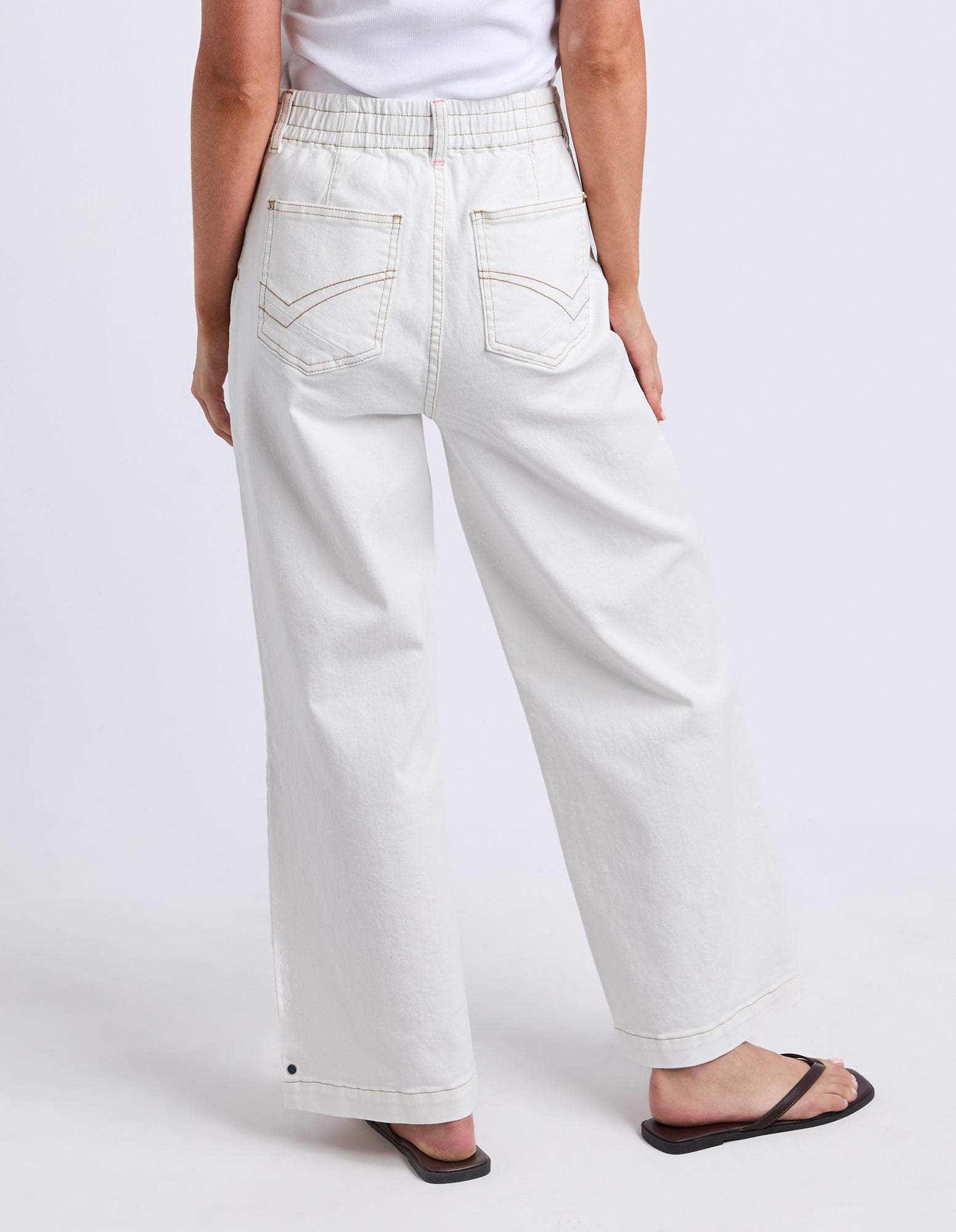 Alyssa Front Pocket Jean Vintage White