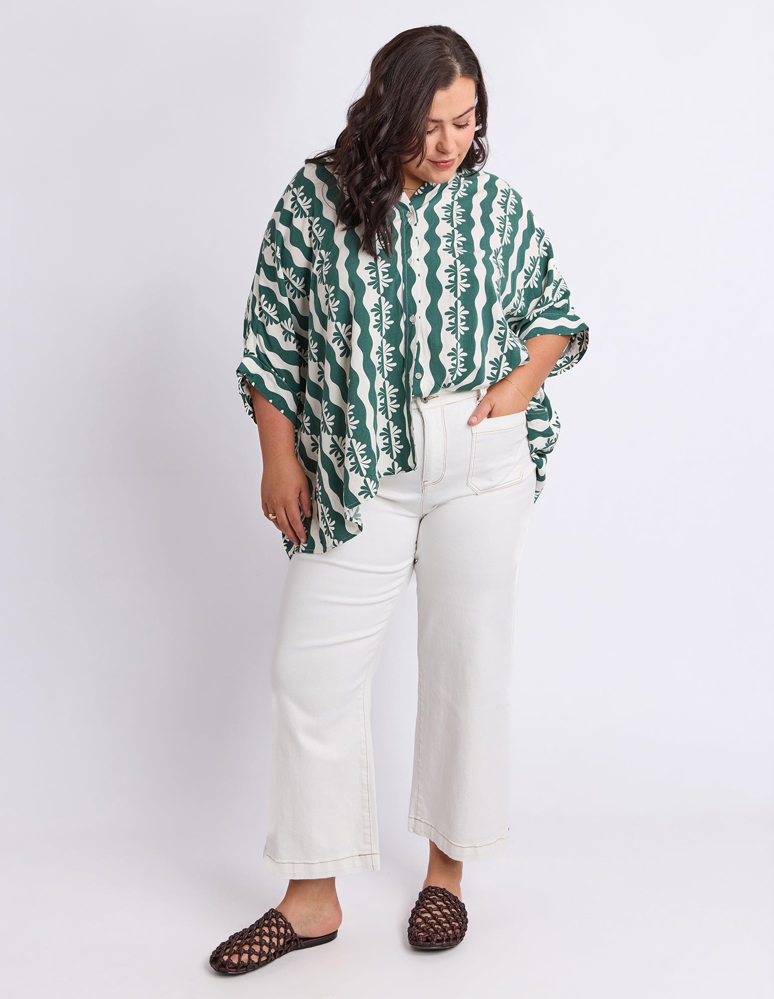 Alyssa Front Pocket Jean Vintage White