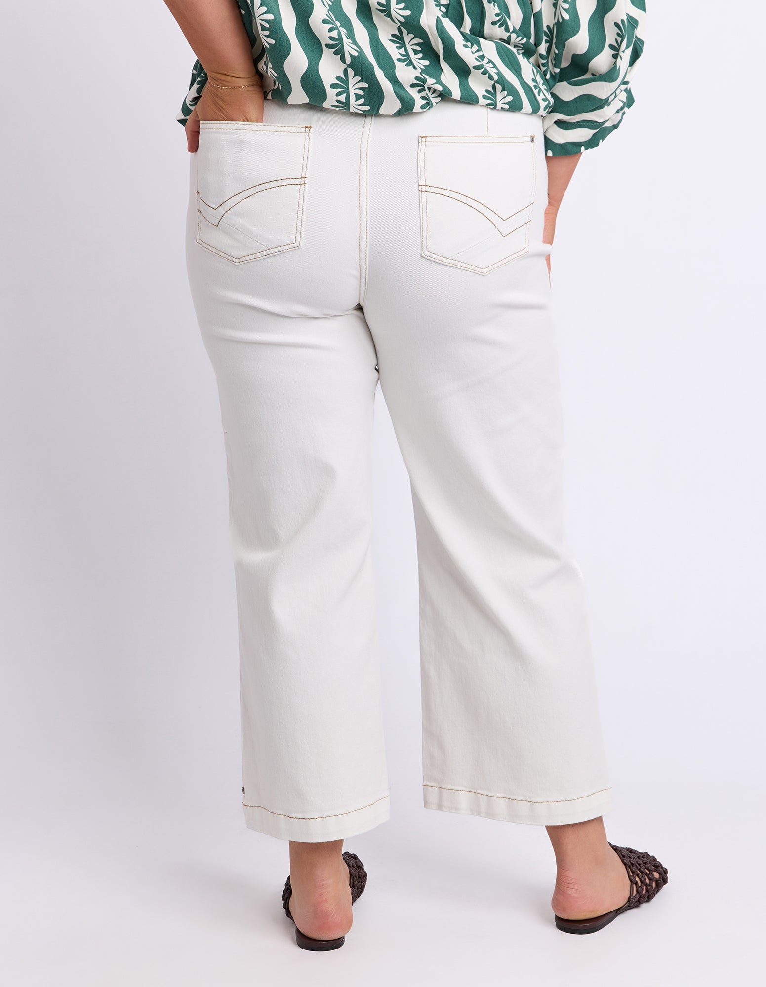 Alyssa Front Pocket Jean Vintage White