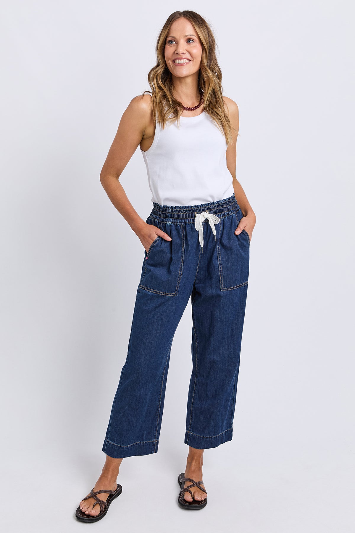 Greta Slim Leg Denim Pant Extra Dark Wash