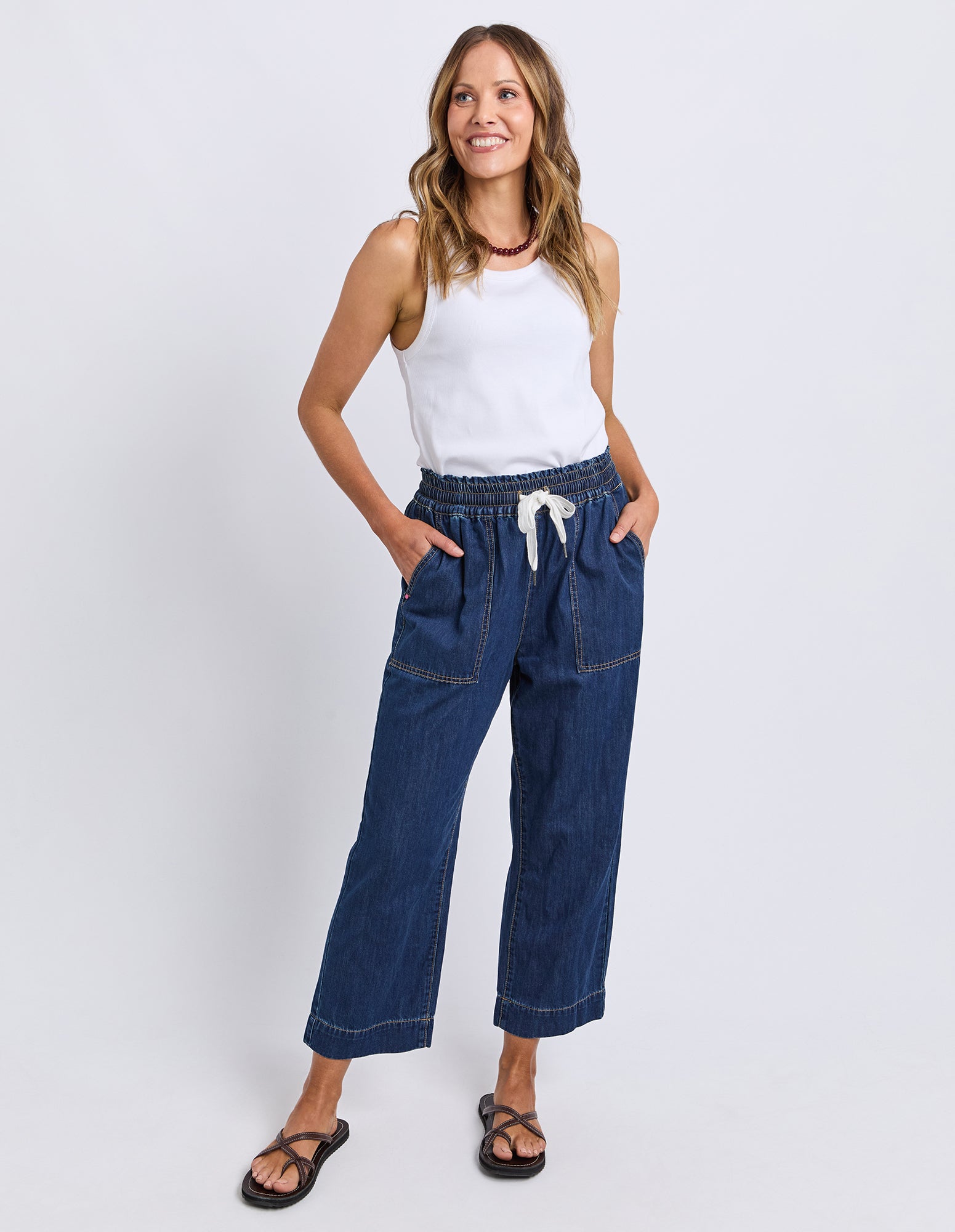 Greta Slim Leg Denim Pant Extra Dark Wash