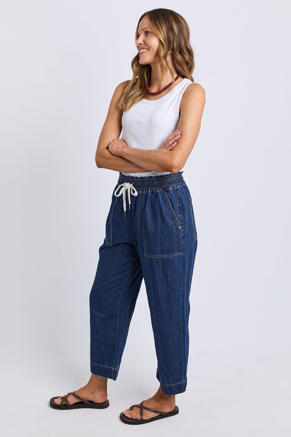 Greta Slim Leg Denim Pant Extra Dark Wash