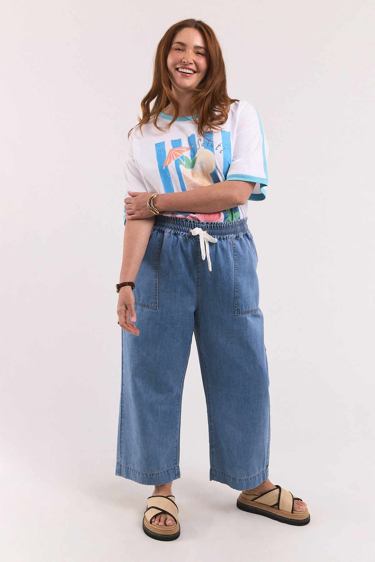 Greta Slm Leg Pant Light Blue Wash
