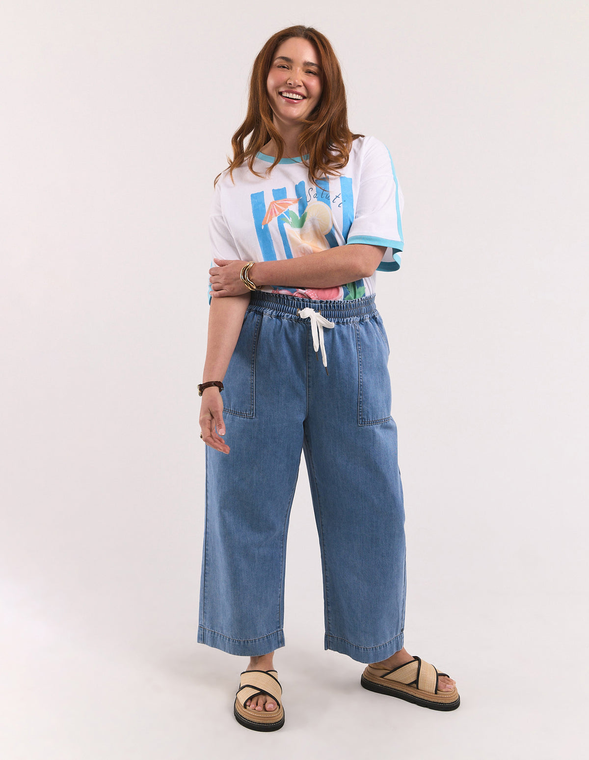 Greta Slm Leg Pant Light Blue Wash
