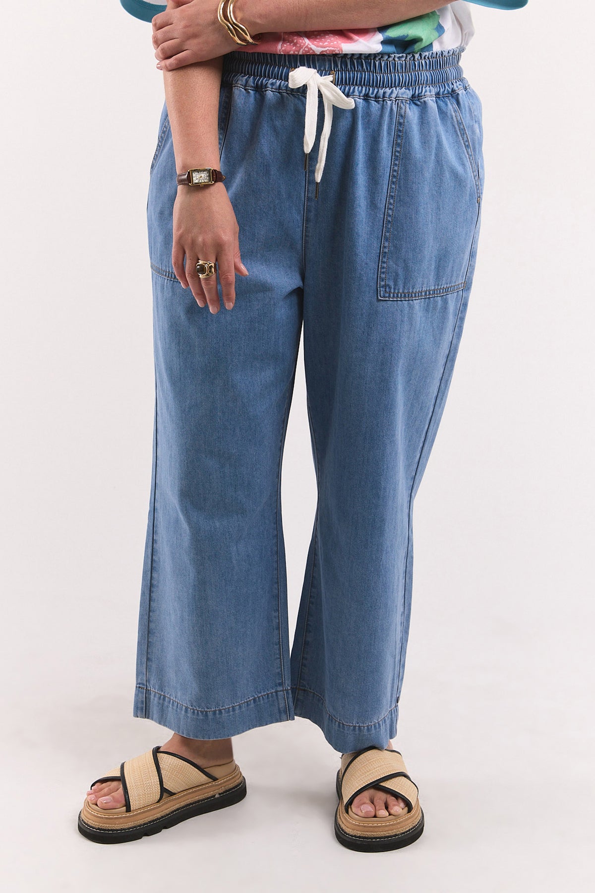 Greta Slm Leg Pant Light Blue Wash