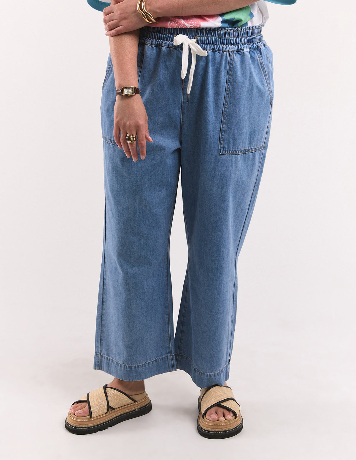 Greta Slm Leg Pant Light Blue Wash