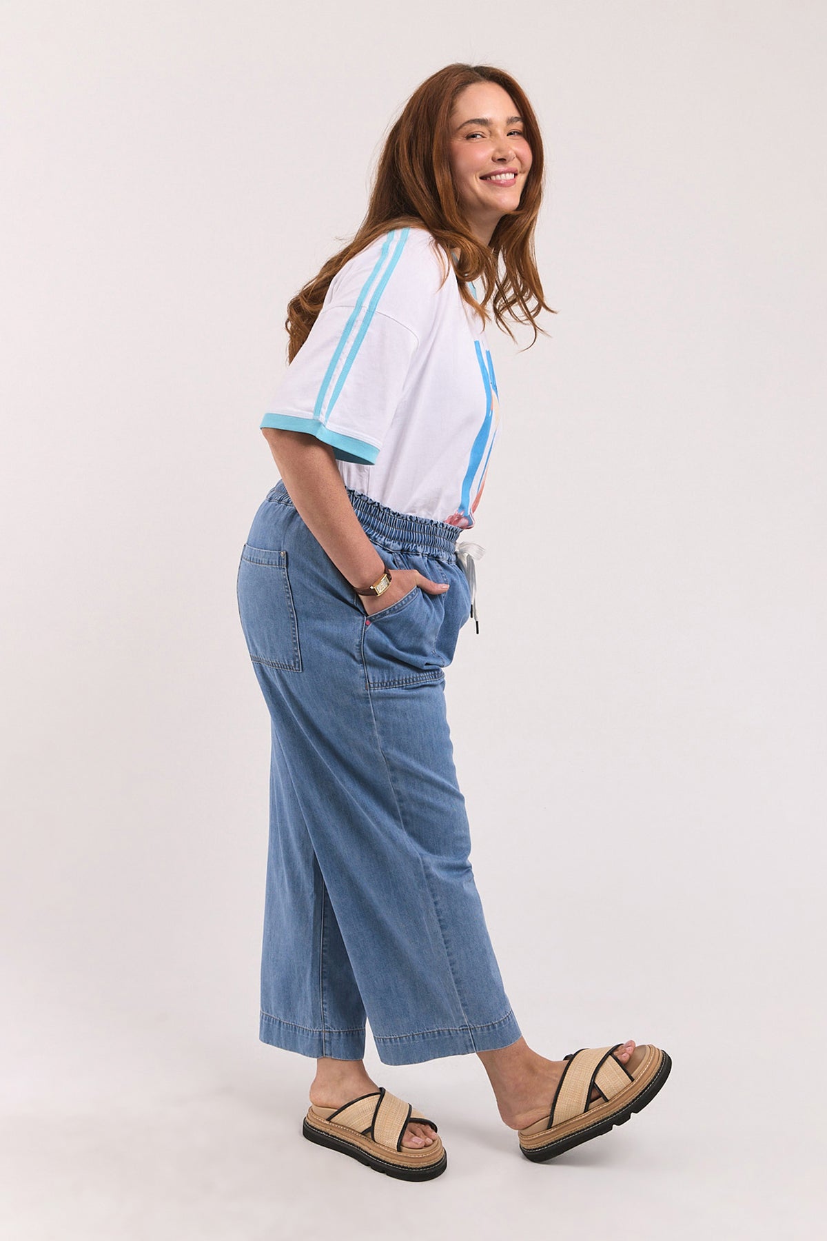 Greta Slm Leg Pant Light Blue Wash