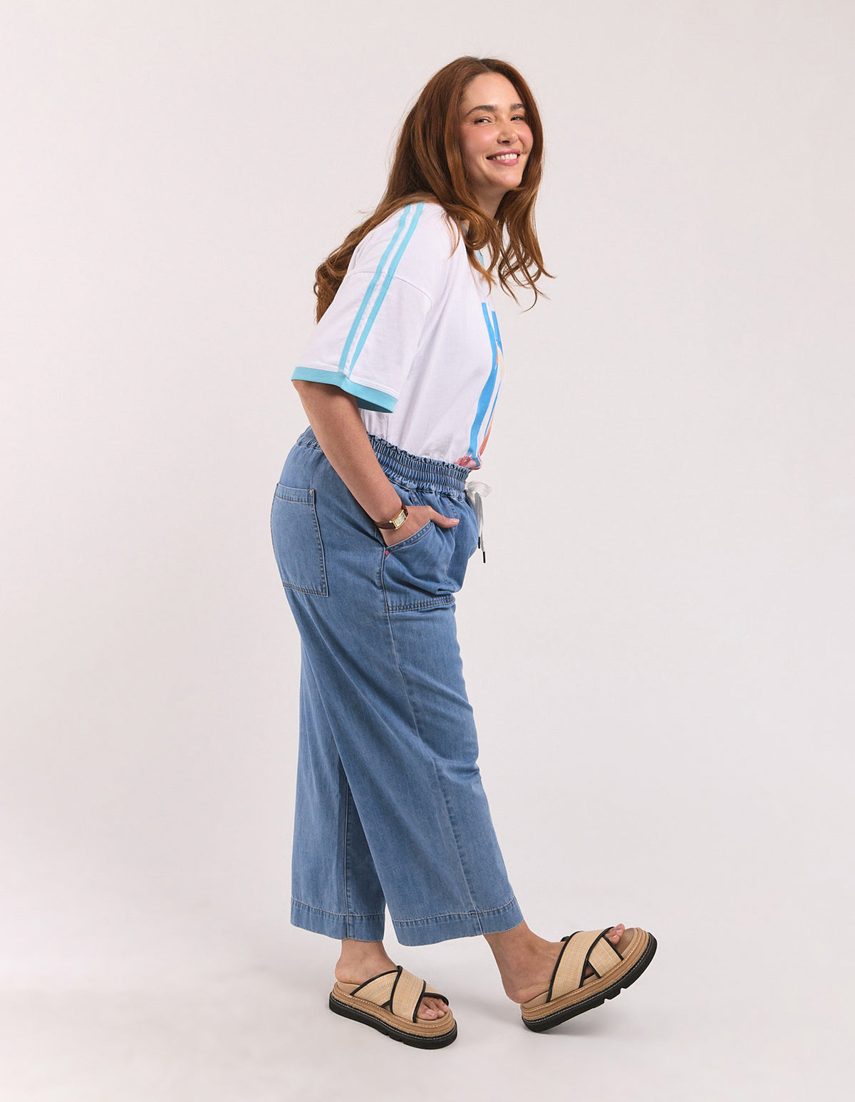 Greta Slm Leg Pant Light Blue Wash