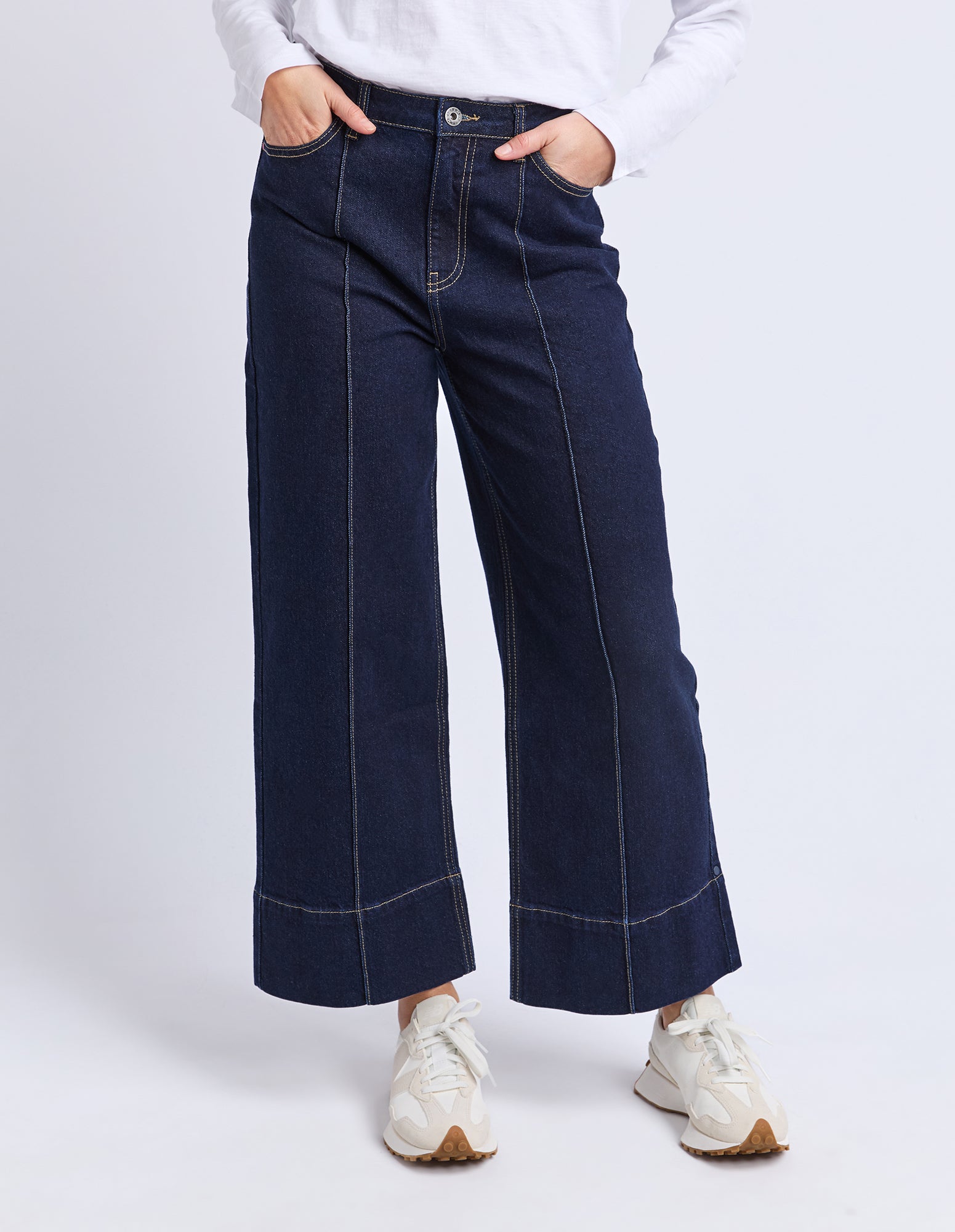 Ando Pin Tuck Jean Dark Blue Wash