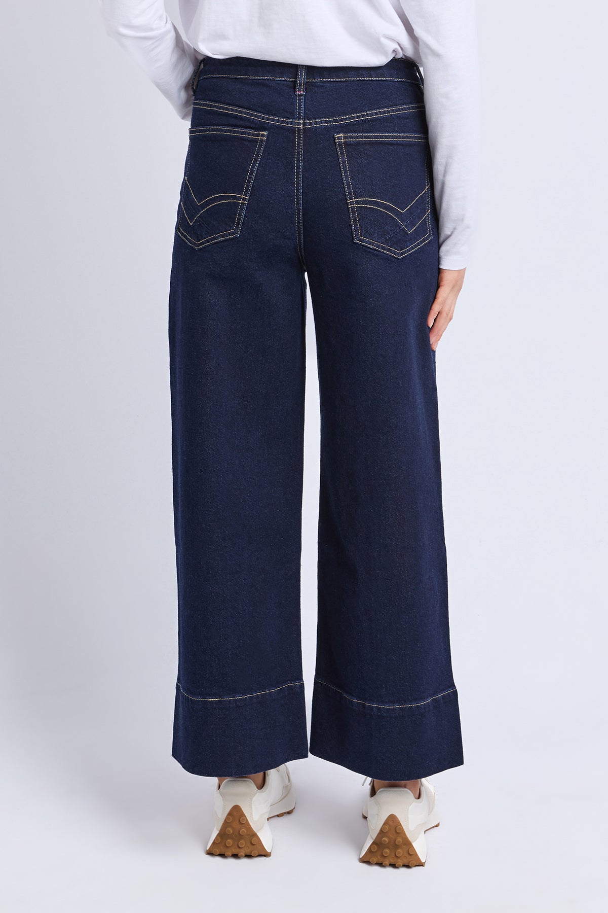 Ando Pin Tuck Jean Dark Blue Wash