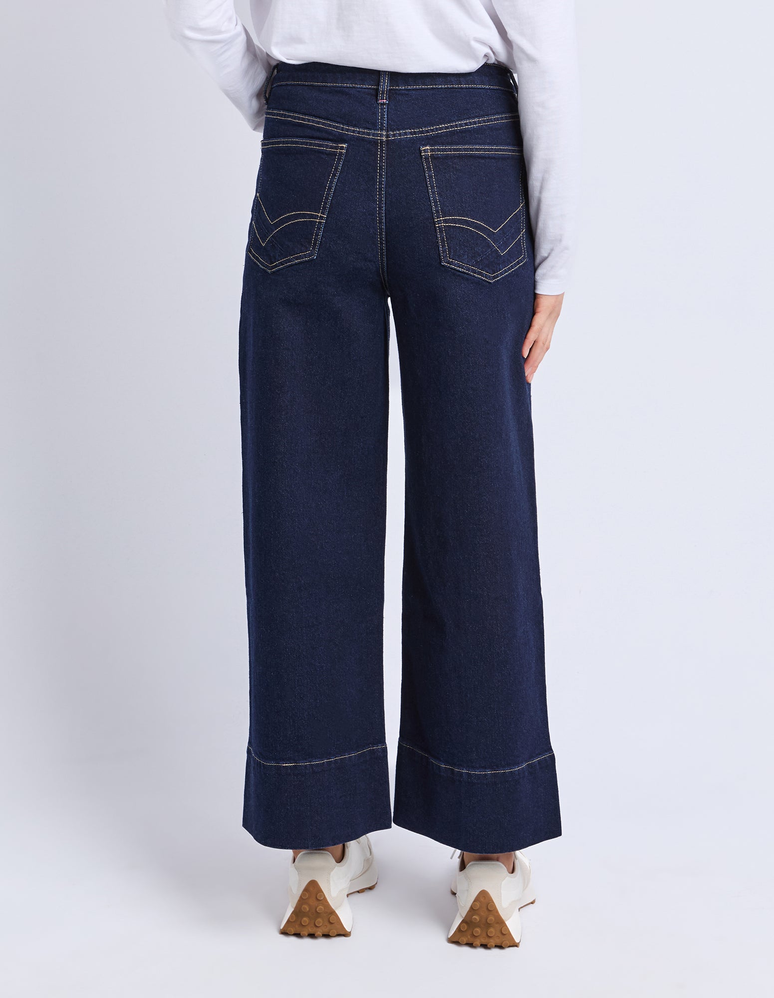 Ando Pin Tuck Jean Dark Blue Wash