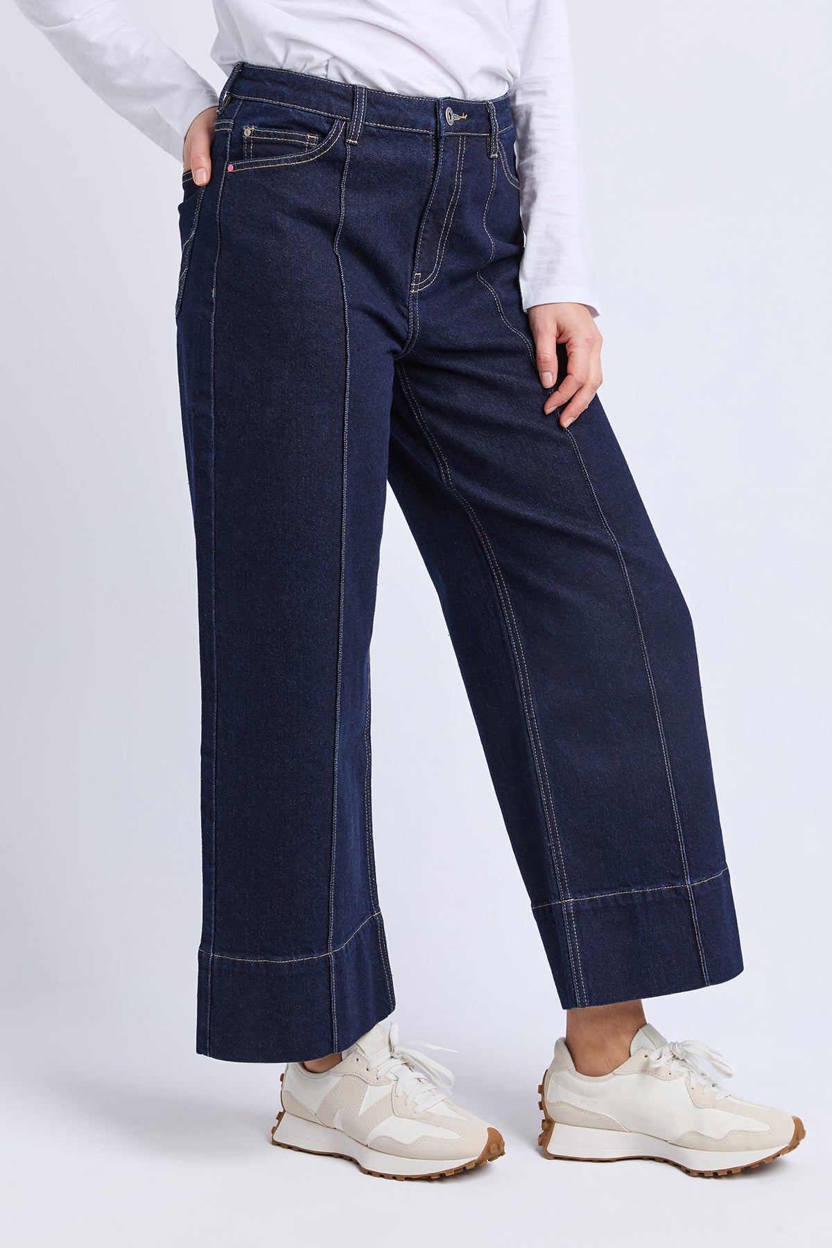 Ando Pin Tuck Jean Dark Blue Wash