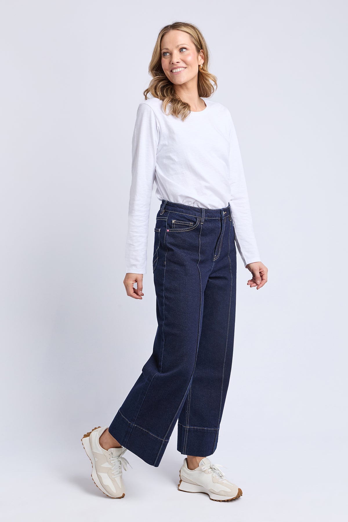 Ando Pin Tuck Jean Dark Blue Wash