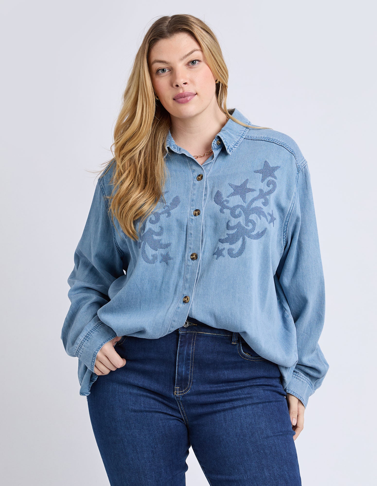 Star Denim Shirt Light Blue Wash
