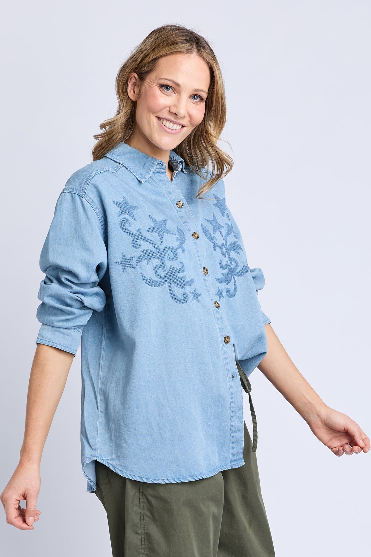Star Denim Shirt Light Blue Wash
