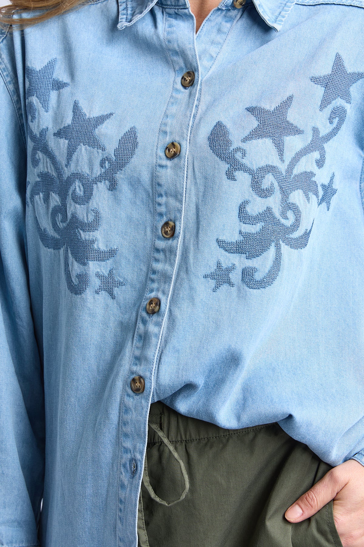 Star Denim Shirt Light Blue Wash