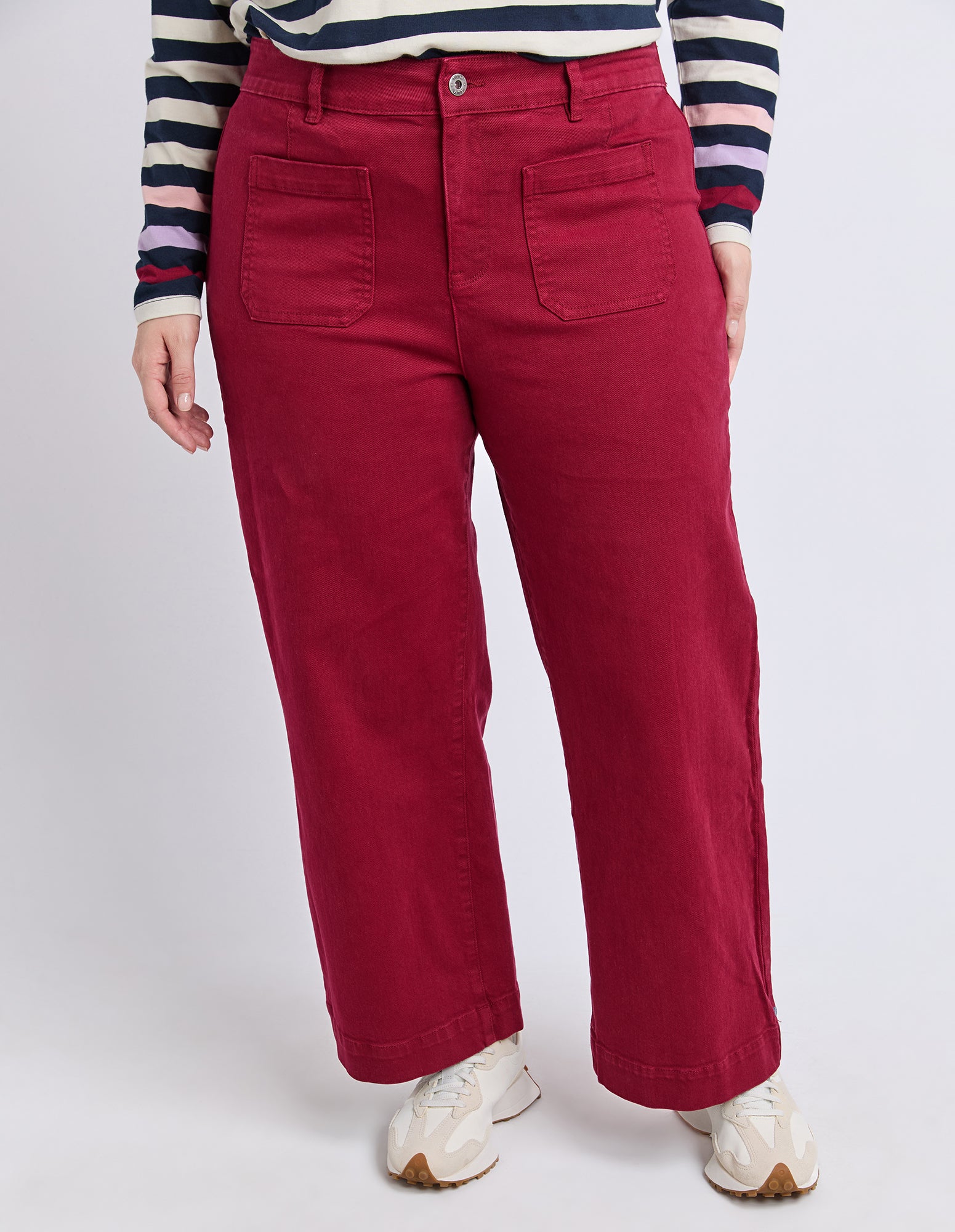 Delphi Front Pocket Jean Maroon