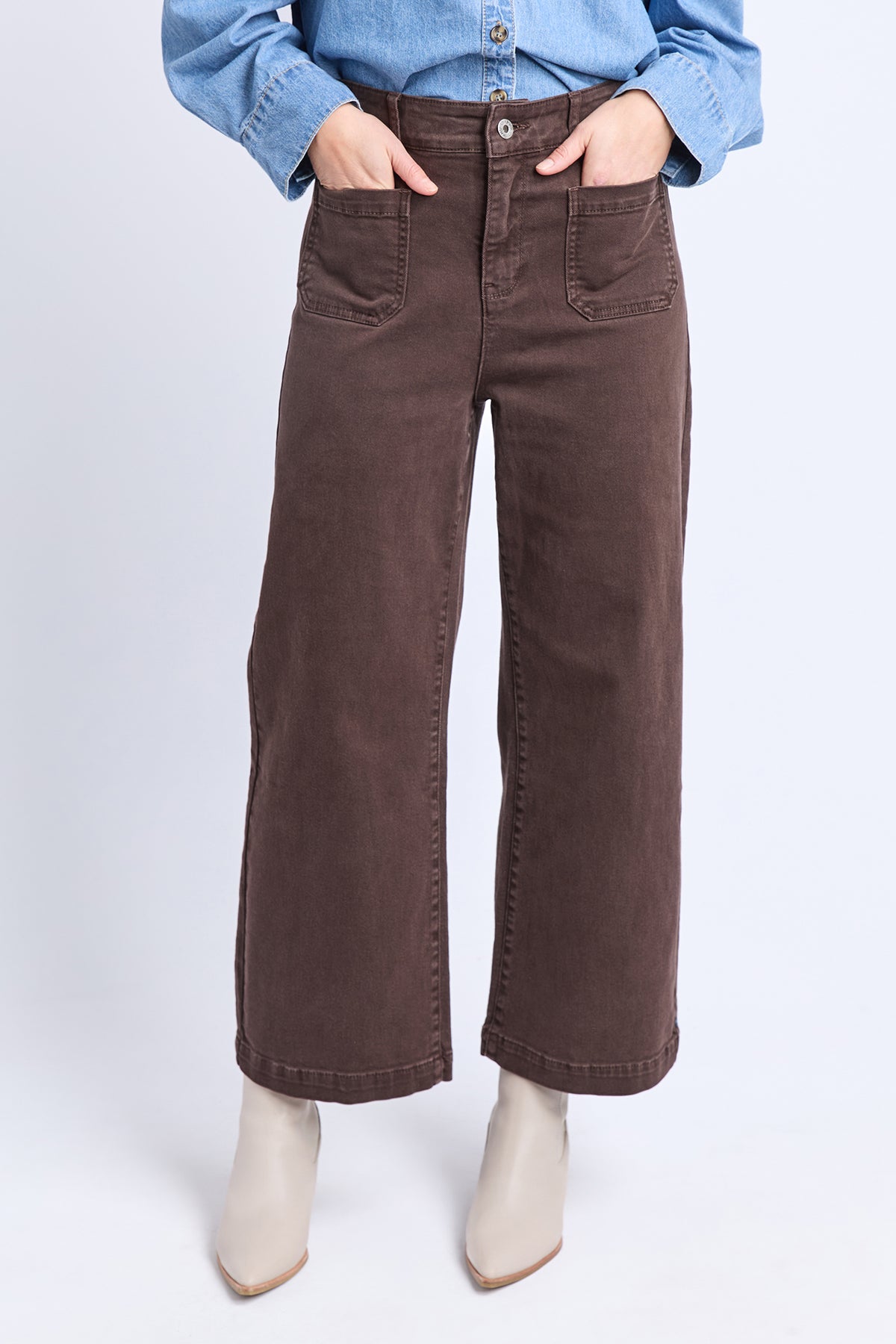 Delphi Front Pocket Jean Chocolate