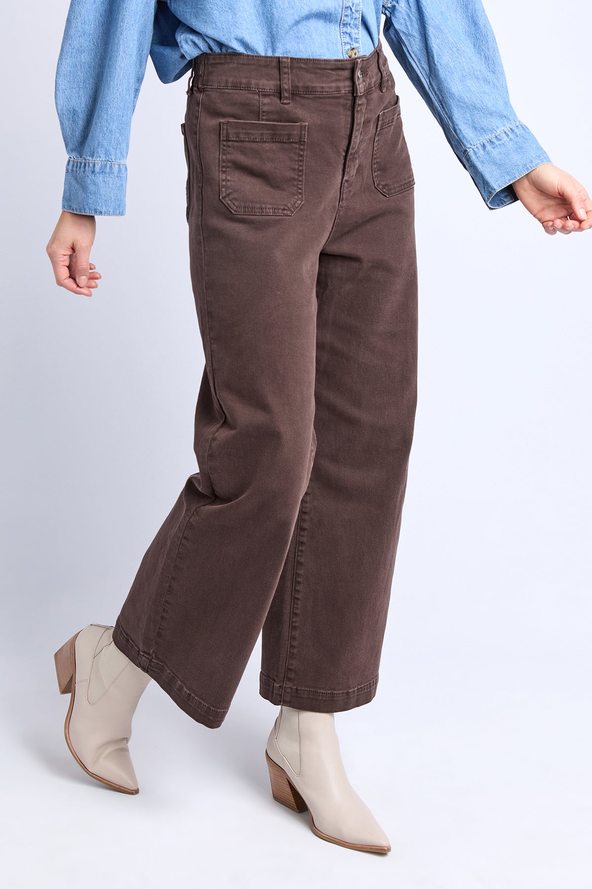 Delphi Front Pocket Jean Chocolate