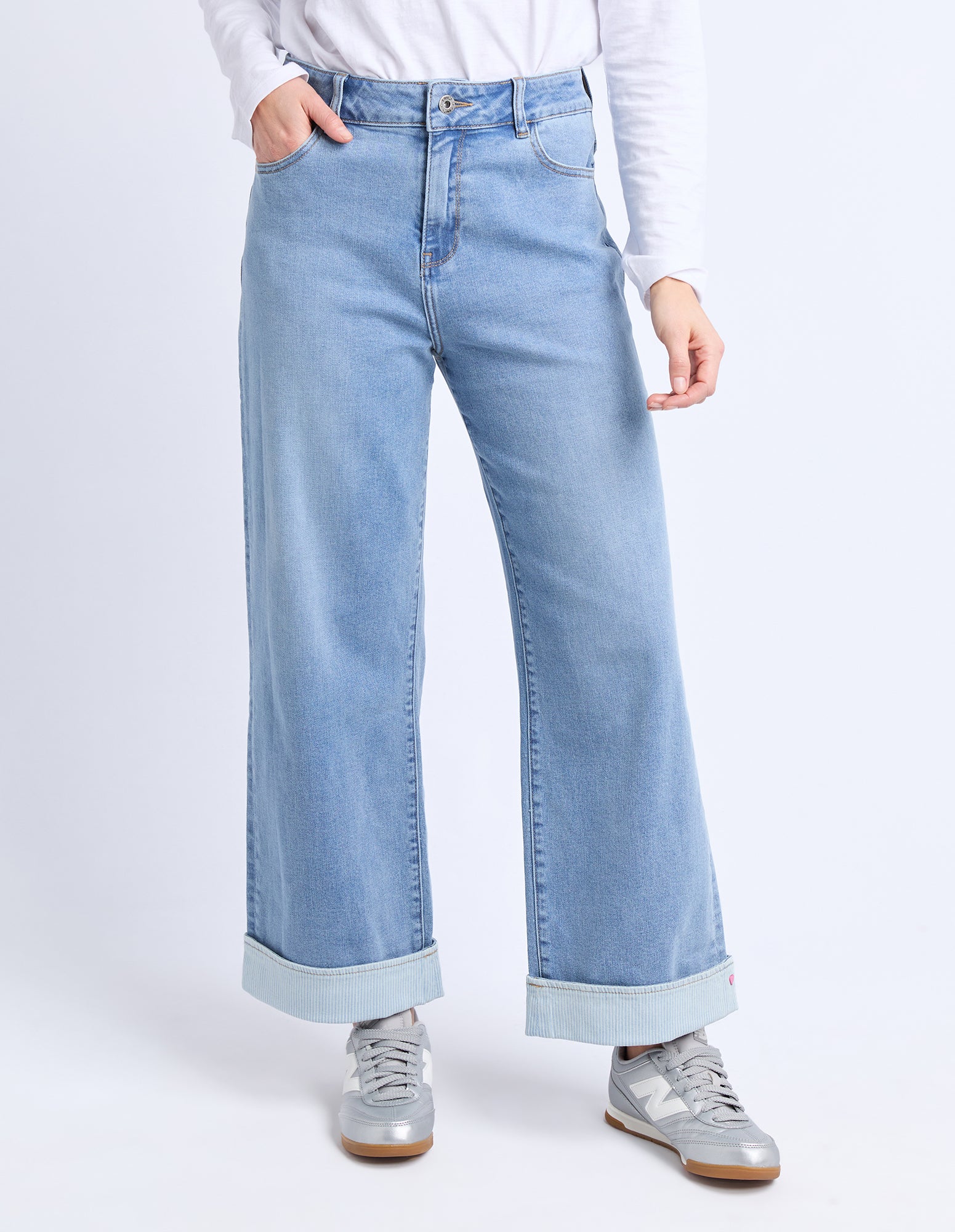 Deb Turn Up Jean Mid Blue Wash