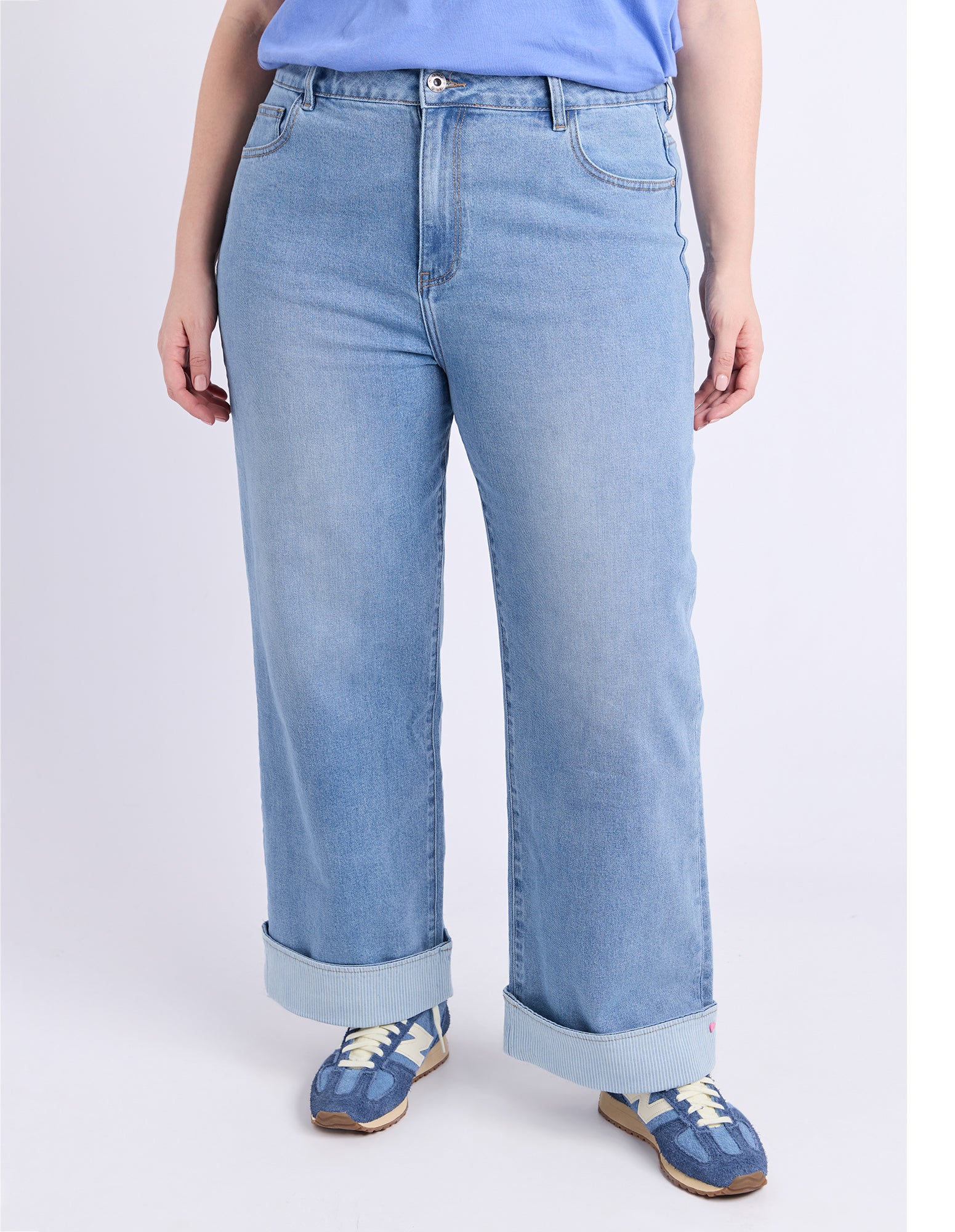 Deb Turn Up Jean Mid Blue Wash