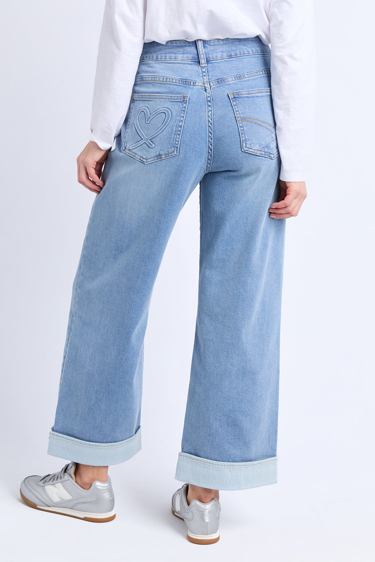 Deb Turn Up Jean Mid Blue Wash