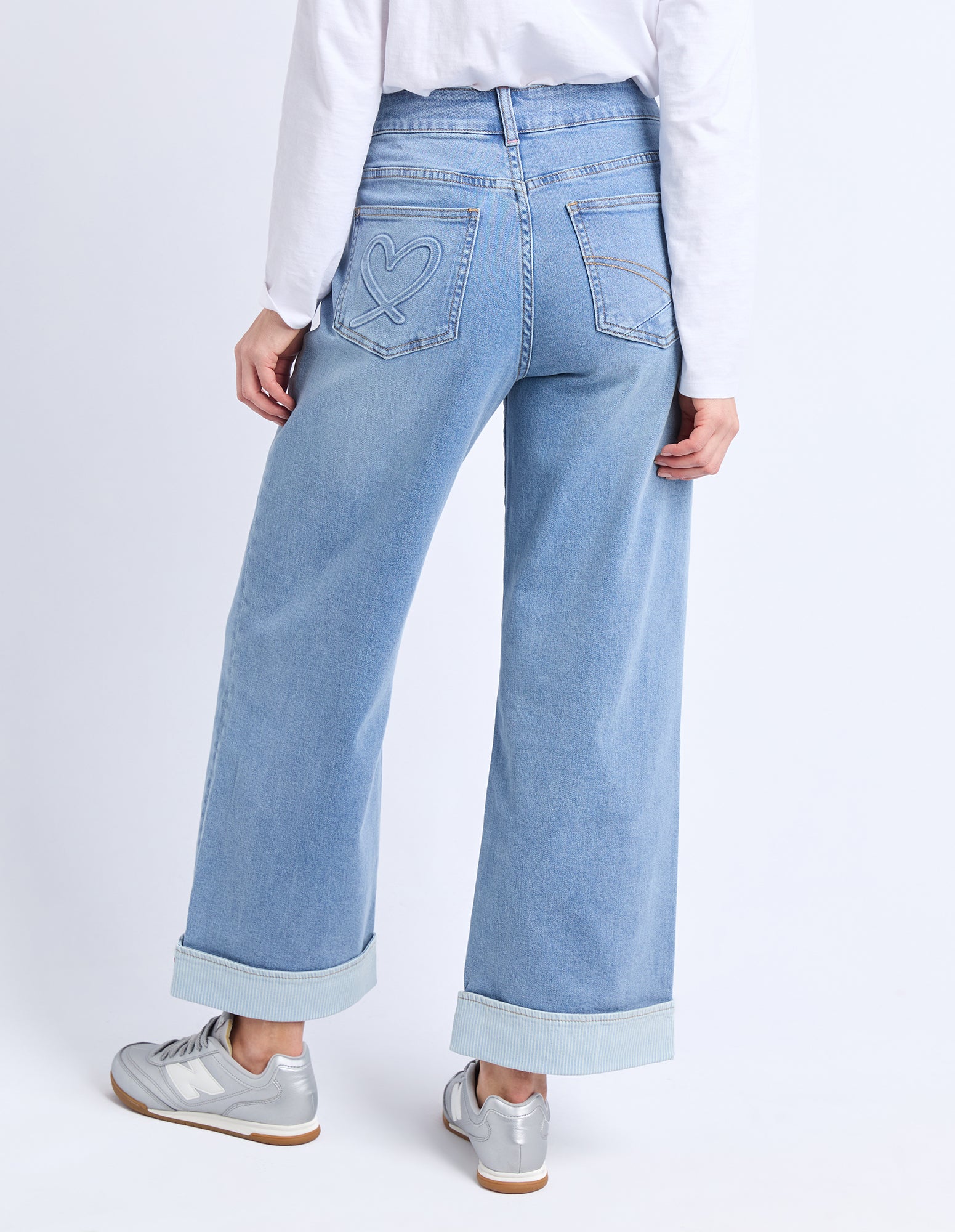 Deb Turn Up Jean Mid Blue Wash