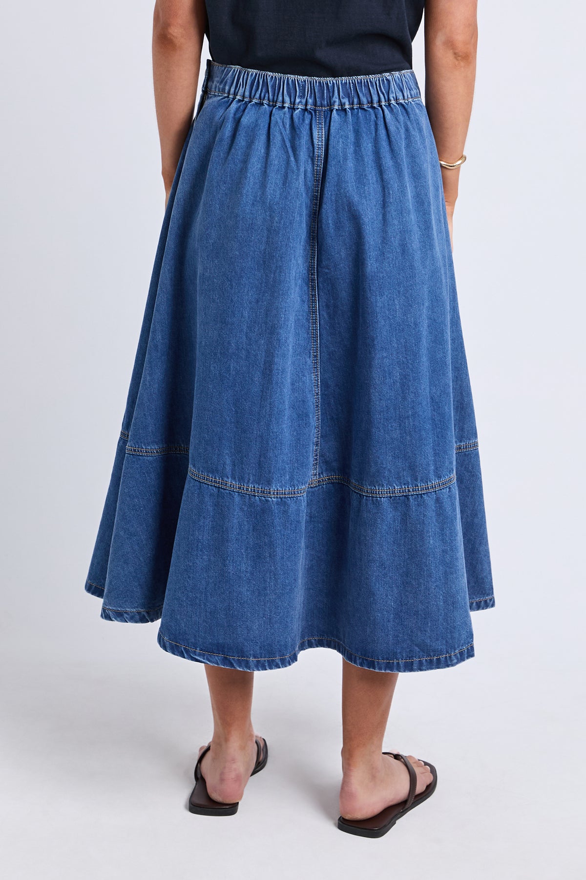 Estelle Denim Skirt Mid Blue Wash