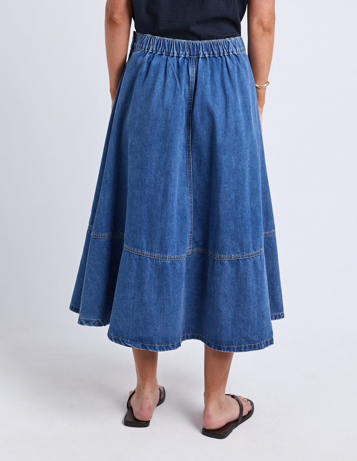 Estelle Denim Skirt Mid Blue Wash