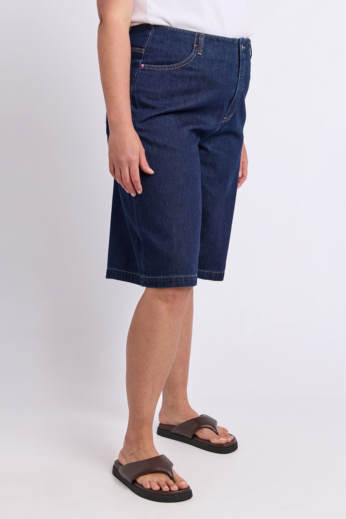 Faith Denim Short Dark Blue Wash